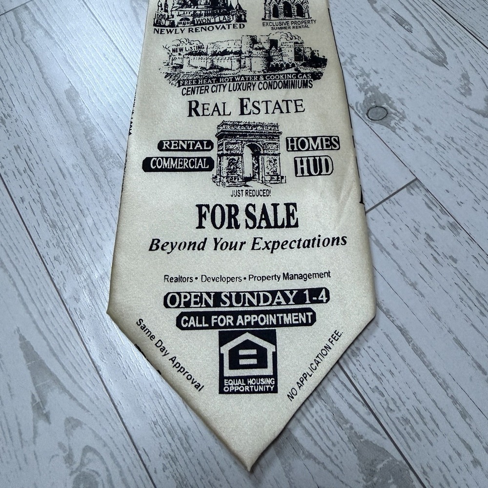 New Museum Artifacts Men's Silk Tie Real Estate Famous Architectural‎ Landmarks